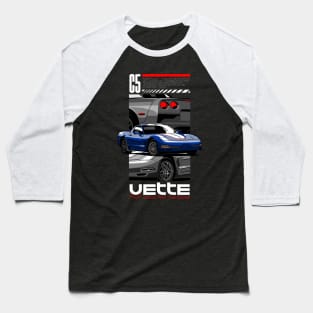 Blue Corvette C5 Baseball T-Shirt